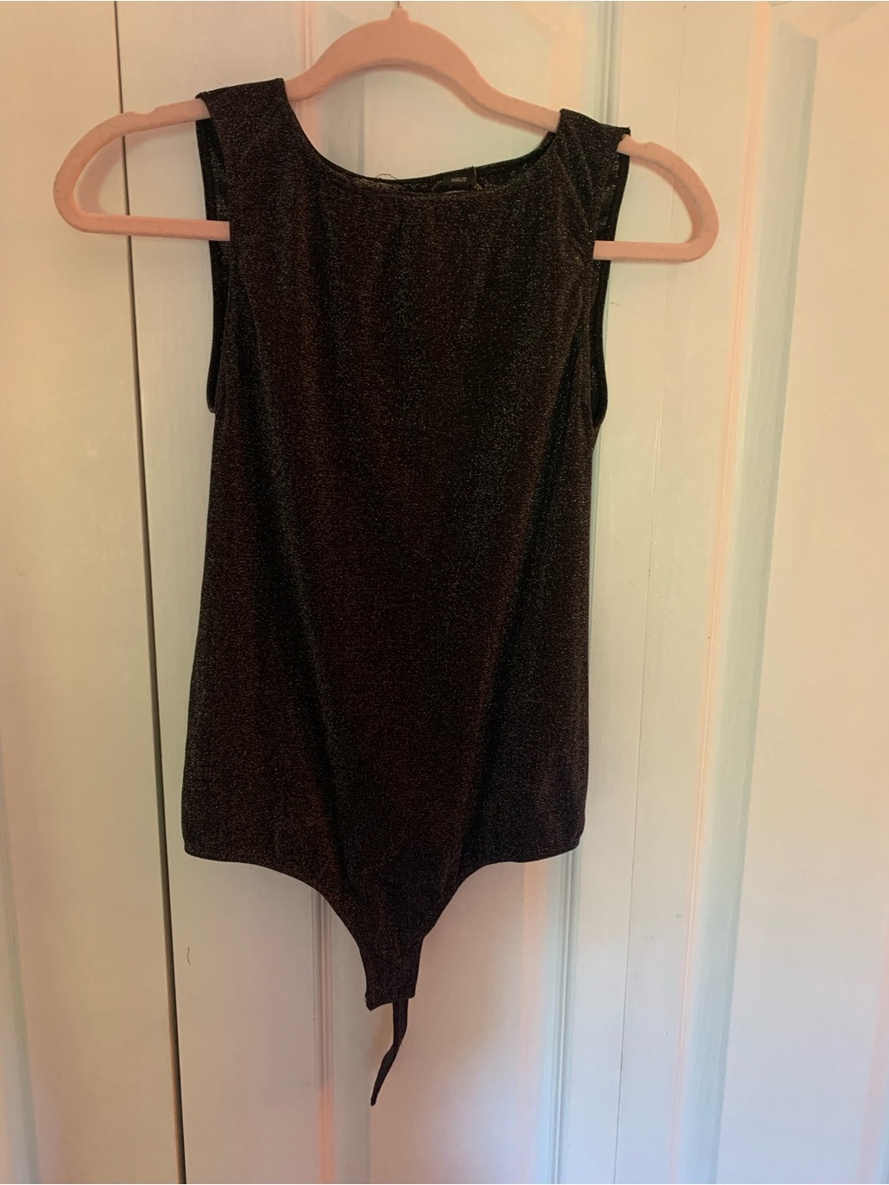 Sleeveless Black Shimmer Bodysuit